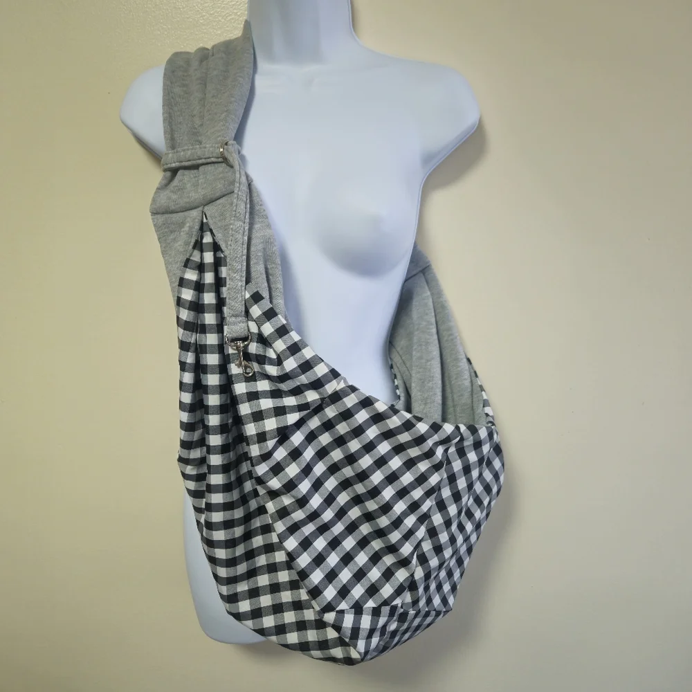 Reverisble Small Pet Sling Carrier Bag Shoulder Crossbody Holder Up To 10lbs